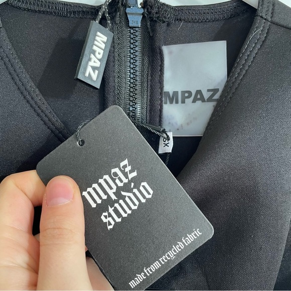 NWT MPAZ STUDIO Submerged Capsule 2022 Collection Mini Dress Black Size XS - Picture 7 of 11